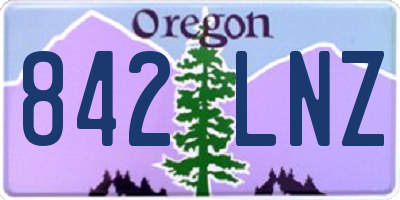 OR license plate 842LNZ