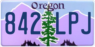 OR license plate 842LPJ