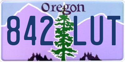 OR license plate 842LUT