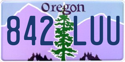 OR license plate 842LUU