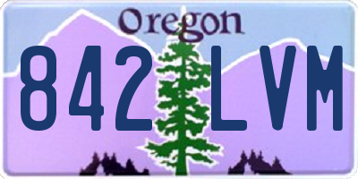 OR license plate 842LVM