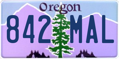 OR license plate 842MAL