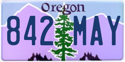 OR license plate 842MAY