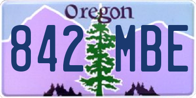 OR license plate 842MBE