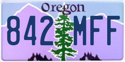 OR license plate 842MFF