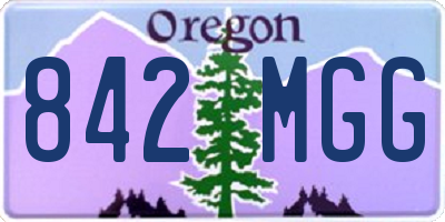 OR license plate 842MGG
