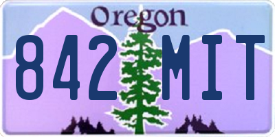 OR license plate 842MIT