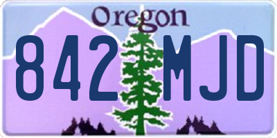 OR license plate 842MJD