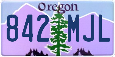 OR license plate 842MJL