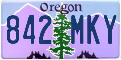 OR license plate 842MKY