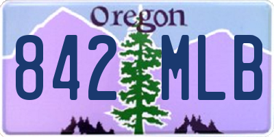 OR license plate 842MLB