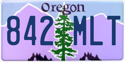 OR license plate 842MLT