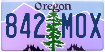 OR license plate 842MOX