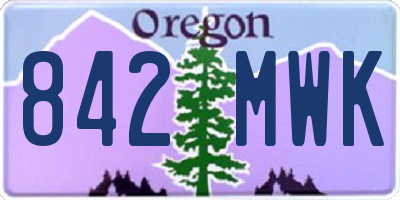 OR license plate 842MWK