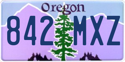 OR license plate 842MXZ