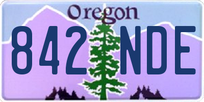 OR license plate 842NDE