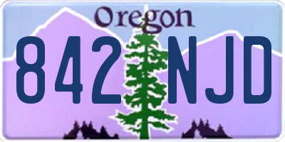 OR license plate 842NJD