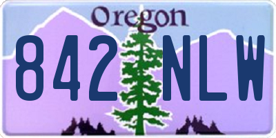 OR license plate 842NLW