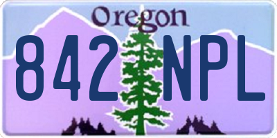 OR license plate 842NPL