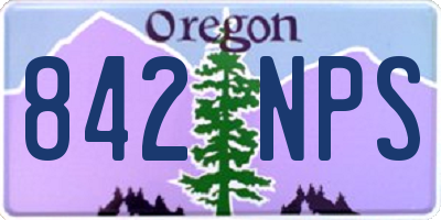 OR license plate 842NPS