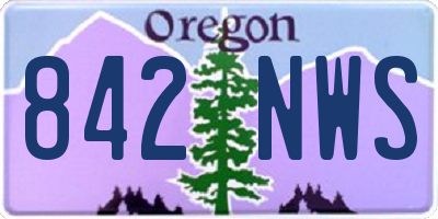 OR license plate 842NWS