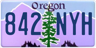 OR license plate 842NYH