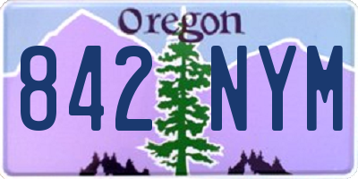 OR license plate 842NYM