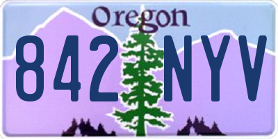 OR license plate 842NYV