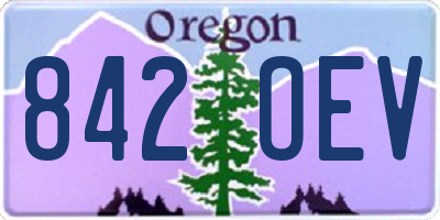 OR license plate 842OEV