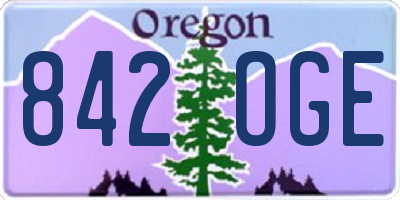 OR license plate 842OGE