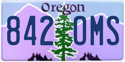 OR license plate 842OMS