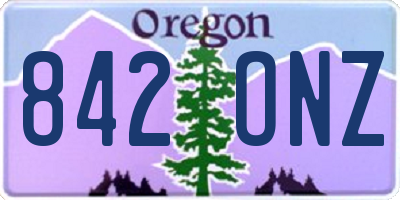 OR license plate 842ONZ