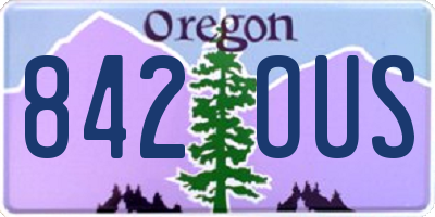 OR license plate 842OUS