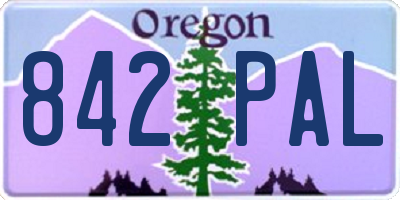 OR license plate 842PAL