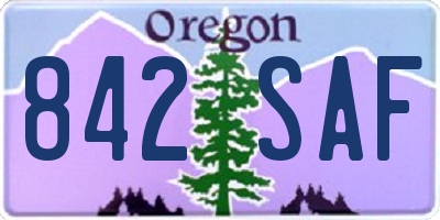 OR license plate 842SAF