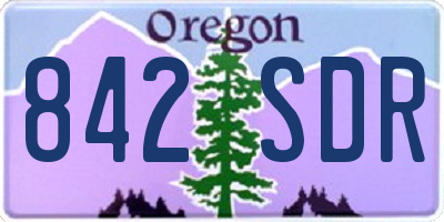 OR license plate 842SDR