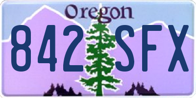 OR license plate 842SFX