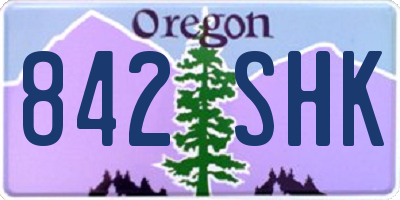 OR license plate 842SHK