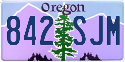 OR license plate 842SJM