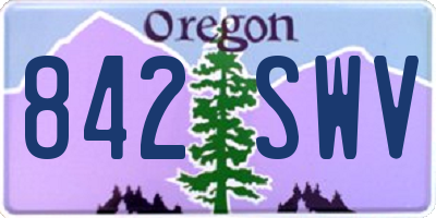 OR license plate 842SWV
