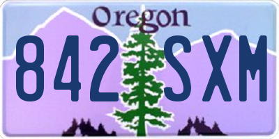OR license plate 842SXM