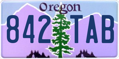 OR license plate 842TAB