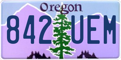 OR license plate 842UEM