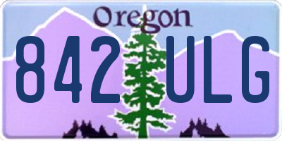 OR license plate 842ULG