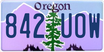 OR license plate 842UOW