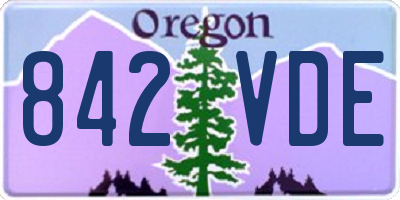 OR license plate 842VDE