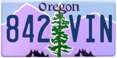 OR license plate 842VIN