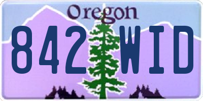 OR license plate 842WID