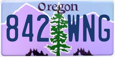 OR license plate 842WNG