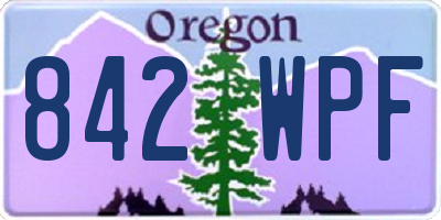 OR license plate 842WPF